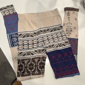 Free People Tribal Print Knit Leggings